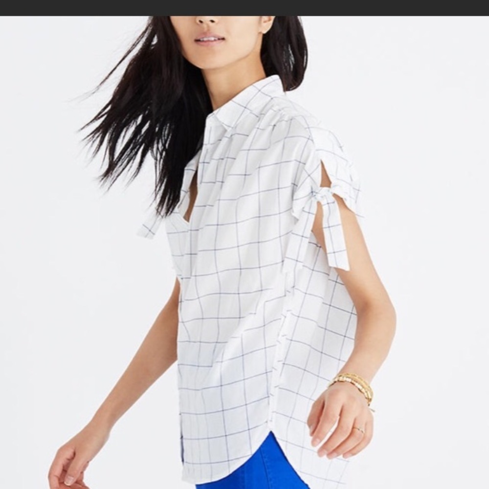Madewell central tie shirt